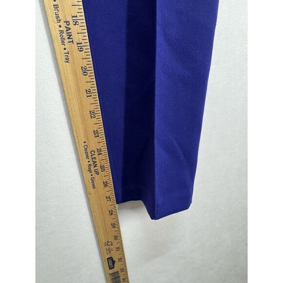 Chicos Manhattan Satin Trim Ankle Pants Sz 0 (4/Small) Carbon Blue Ultimate Fit - Picture 7 of 11